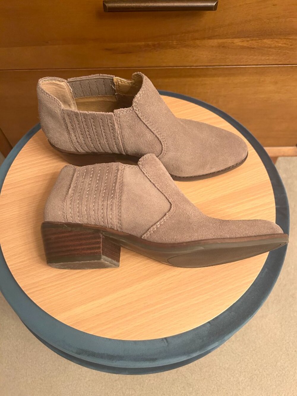 Lucky Brand | Folley Taupe Suede Pull On Ankle Boots | 6M